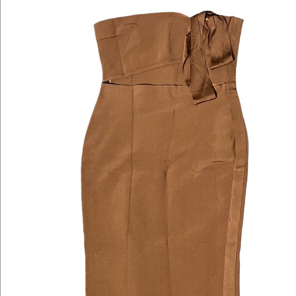 NWOT HOUSE OF CB AINA BROWN BANDAGE DRESS - Picture 9 of 11